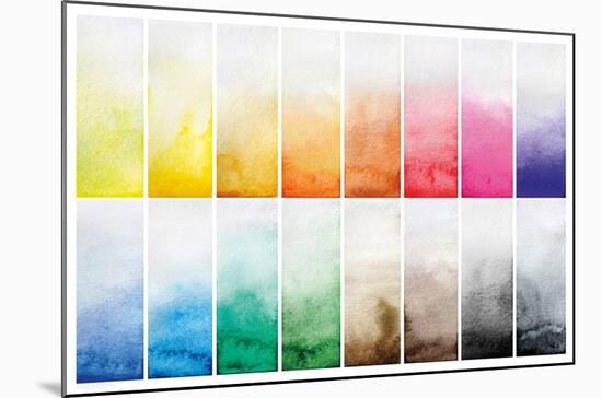 Bold Color - Watercolor Swatches-Trends International-Mounted Poster