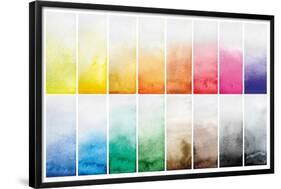 Bold Color - Watercolor Swatches-Trends International-Framed Poster