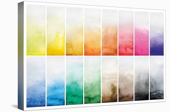 Bold Color - Watercolor Swatches-Trends International-Stretched Canvas