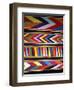 Bold Colors in Fabric Design in Market, Chinceros, Peru-Jim Zuckerman-Framed Photographic Print