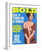 Bold, Lurid Magazine Cover with Cheesecake-null-Framed Art Print