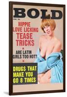 Bold, Lurid Magazine Cover with Cheesecake-null-Framed Art Print