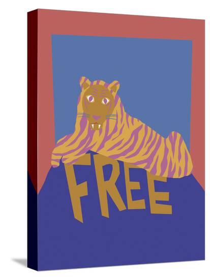 Bold Tiger - Free-Lottie Fontaine-Stretched Canvas