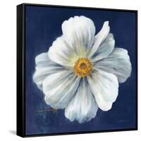 Boldest Bloom I Dark Blue-Danhui Nai-Framed Stretched Canvas