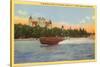 Boldt Castle, Speedboat, Thousand Islands, New York-null-Stretched Canvas