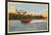 Boldt Castle, Speedboat, Thousand Islands, New York-null-Framed Art Print