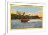 Boldt Castle, Speedboat, Thousand Islands, New York-null-Framed Art Print
