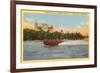 Boldt Castle, Speedboat, Thousand Islands, New York-null-Framed Art Print