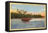 Boldt Castle, Speedboat, Thousand Islands, New York-null-Framed Stretched Canvas