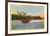 Boldt Castle, Speedboat, Thousand Islands, New York-null-Framed Premium Giclee Print