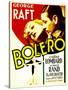 Bolero, Carole Lombard, George Raft on midget window card, 1934-null-Stretched Canvas