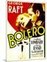 Bolero, Carole Lombard, George Raft on midget window card, 1934-null-Mounted Art Print