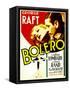 Bolero, Carole Lombard, George Raft on midget window card, 1934-null-Framed Stretched Canvas