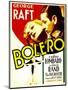 Bolero, Carole Lombard, George Raft on midget window card, 1934-null-Mounted Art Print