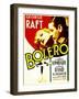 Bolero, Carole Lombard, George Raft on midget window card, 1934-null-Framed Art Print