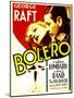 Bolero, Carole Lombard, George Raft on midget window card, 1934-null-Mounted Art Print