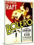 Bolero, Carole Lombard, George Raft on midget window card, 1934-null-Mounted Art Print