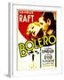 Bolero, Carole Lombard, George Raft on midget window card, 1934-null-Framed Art Print