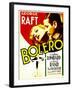 Bolero, Carole Lombard, George Raft on midget window card, 1934-null-Framed Art Print