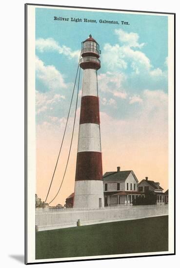 Bolivar Lighthouse, Galveston, Texas-null-Mounted Art Print