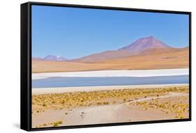 Bolivia, Antiplano - Canapa Lake-Elzbieta Sekowska-Framed Stretched Canvas