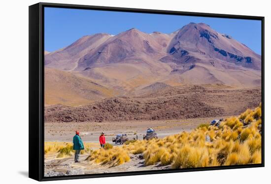 Bolivia, Antiplano - Canapa Lake-Elzbieta Sekowska-Framed Stretched Canvas