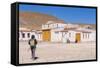 Bolivia, Antiplano - Lake Hedionda.- Hotel-Elzbieta Sekowska-Framed Stretched Canvas