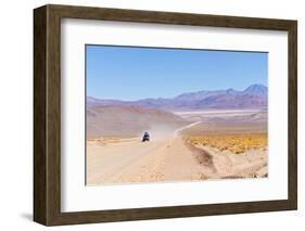 Bolivia, Antiplano - Landscape with SUV-Elzbieta Sekowska-Framed Photographic Print