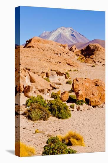 Bolivia, Antiplano - Volcano Ollague-Elzbieta Sekowska-Stretched Canvas