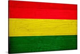 Bolivia Flag Design with Wood Patterning - Flags of the World Series-Philippe Hugonnard-Stretched Canvas