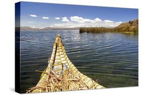 Bolivia, Lake Titicaca, Reed Boat of Uros Floating Reed Islands of Lake Titicaca-Kymri Wilt-Stretched Canvas