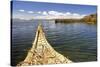 Bolivia, Lake Titicaca, Reed Boat of Uros Floating Reed Islands of Lake Titicaca-Kymri Wilt-Stretched Canvas