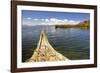 Bolivia, Lake Titicaca, Reed Boat of Uros Floating Reed Islands of Lake Titicaca-Kymri Wilt-Framed Photographic Print