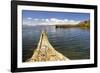 Bolivia, Lake Titicaca, Reed Boat of Uros Floating Reed Islands of Lake Titicaca-Kymri Wilt-Framed Photographic Print