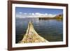 Bolivia, Lake Titicaca, Reed Boat of Uros Floating Reed Islands of Lake Titicaca-Kymri Wilt-Framed Photographic Print