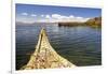 Bolivia, Lake Titicaca, Reed Boat of Uros Floating Reed Islands of Lake Titicaca-Kymri Wilt-Framed Photographic Print