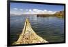 Bolivia, Lake Titicaca, Reed Boat of Uros Floating Reed Islands of Lake Titicaca-Kymri Wilt-Framed Photographic Print