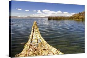 Bolivia, Lake Titicaca, Reed Boat of Uros Floating Reed Islands of Lake Titicaca-Kymri Wilt-Stretched Canvas