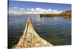 Bolivia, Lake Titicaca, Reed Boat of Uros Floating Reed Islands of Lake Titicaca-Kymri Wilt-Stretched Canvas