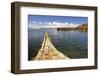 Bolivia, Lake Titicaca, Reed Boat of Uros Floating Reed Islands of Lake Titicaca-Kymri Wilt-Framed Photographic Print