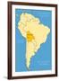 Bolivia Locator Map-Tupungato-Framed Art Print