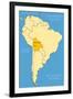 Bolivia Locator Map-Tupungato-Framed Art Print