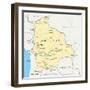 Bolivia Political Map-Peter Hermes Furian-Framed Art Print