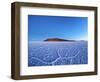 Bolivia, Potosi Department, Daniel Campos Province, Salar de Uyuni, View towards the Incahuasi Isla-Karol Kozlowski-Framed Photographic Print