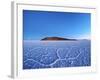 Bolivia, Potosi Department, Daniel Campos Province, Salar de Uyuni, View towards the Incahuasi Isla-Karol Kozlowski-Framed Photographic Print