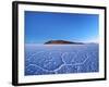 Bolivia, Potosi Department, Daniel Campos Province, Salar de Uyuni, View towards the Incahuasi Isla-Karol Kozlowski-Framed Photographic Print