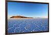 Bolivia, Potosi Department, Daniel Campos Province, Salar de Uyuni, View towards the Incahuasi Isla-Karol Kozlowski-Framed Photographic Print