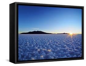 Bolivia, Potosi Department, Daniel Campos Province, Sunset over the Salar de Uyuni, the largest sal-Karol Kozlowski-Framed Stretched Canvas