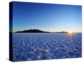 Bolivia, Potosi Department, Daniel Campos Province, Sunset over the Salar de Uyuni, the largest sal-Karol Kozlowski-Stretched Canvas