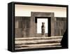 Bolivia, Tiahuanaco Ruins, Ponce Monolith Statue, Temple Gateway, Kalasasya Courtyard-John Coletti-Framed Stretched Canvas